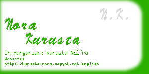 nora kurusta business card